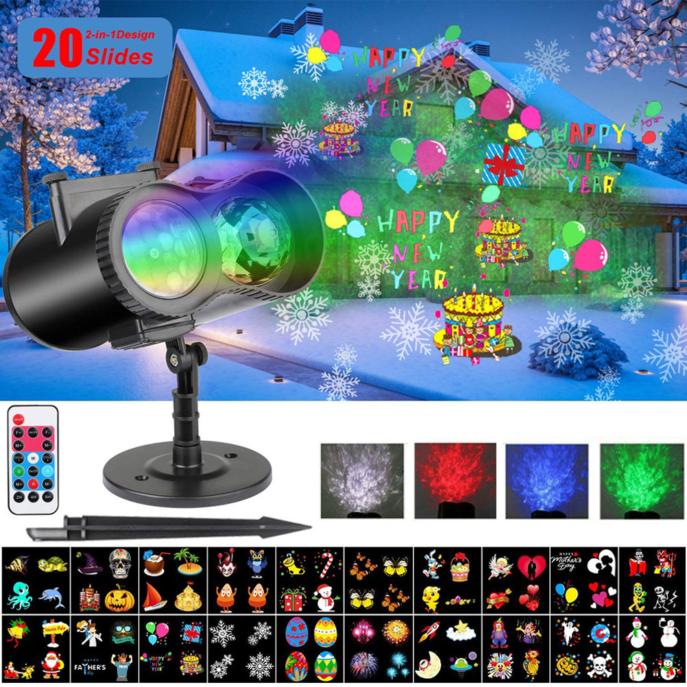 Outdoor Lighting Uk - Moving Waterproof Christmas LED Projector Light