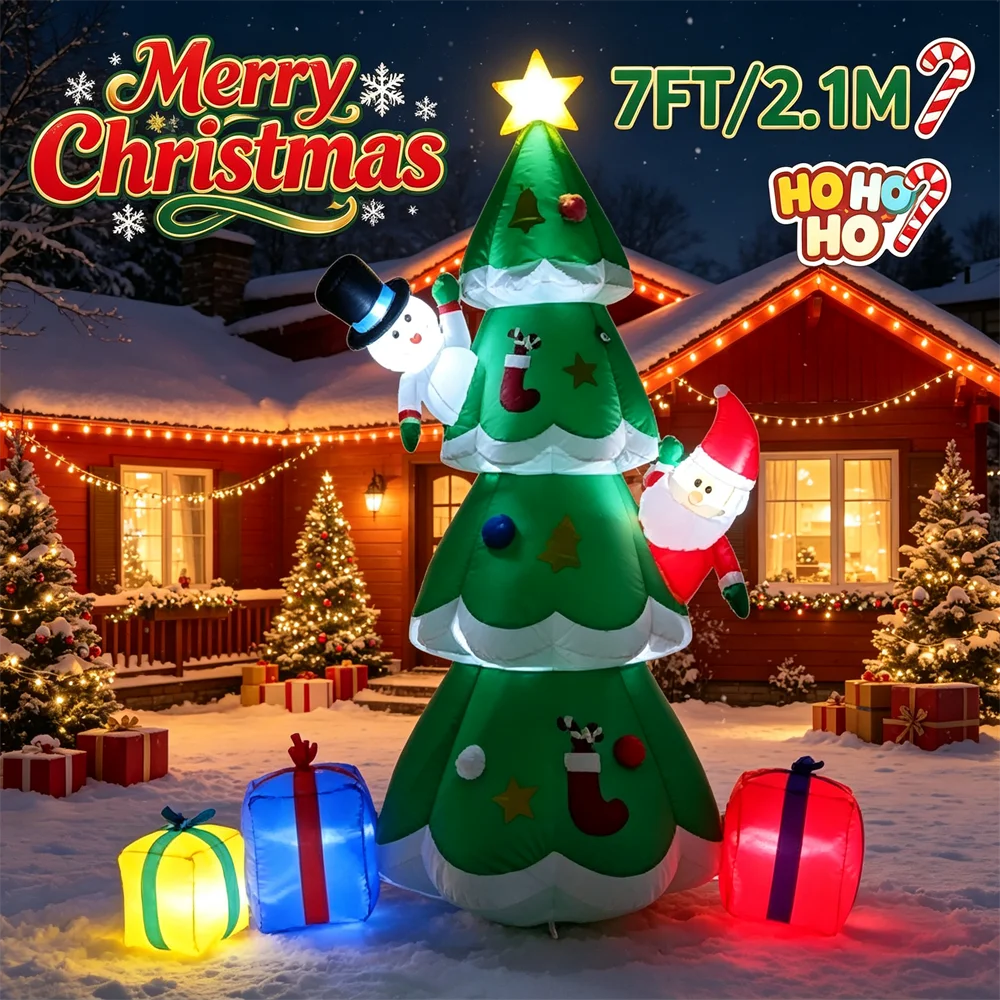 7FT Light Up Christmas Inflata - Outdoor Lighting Effects review and price