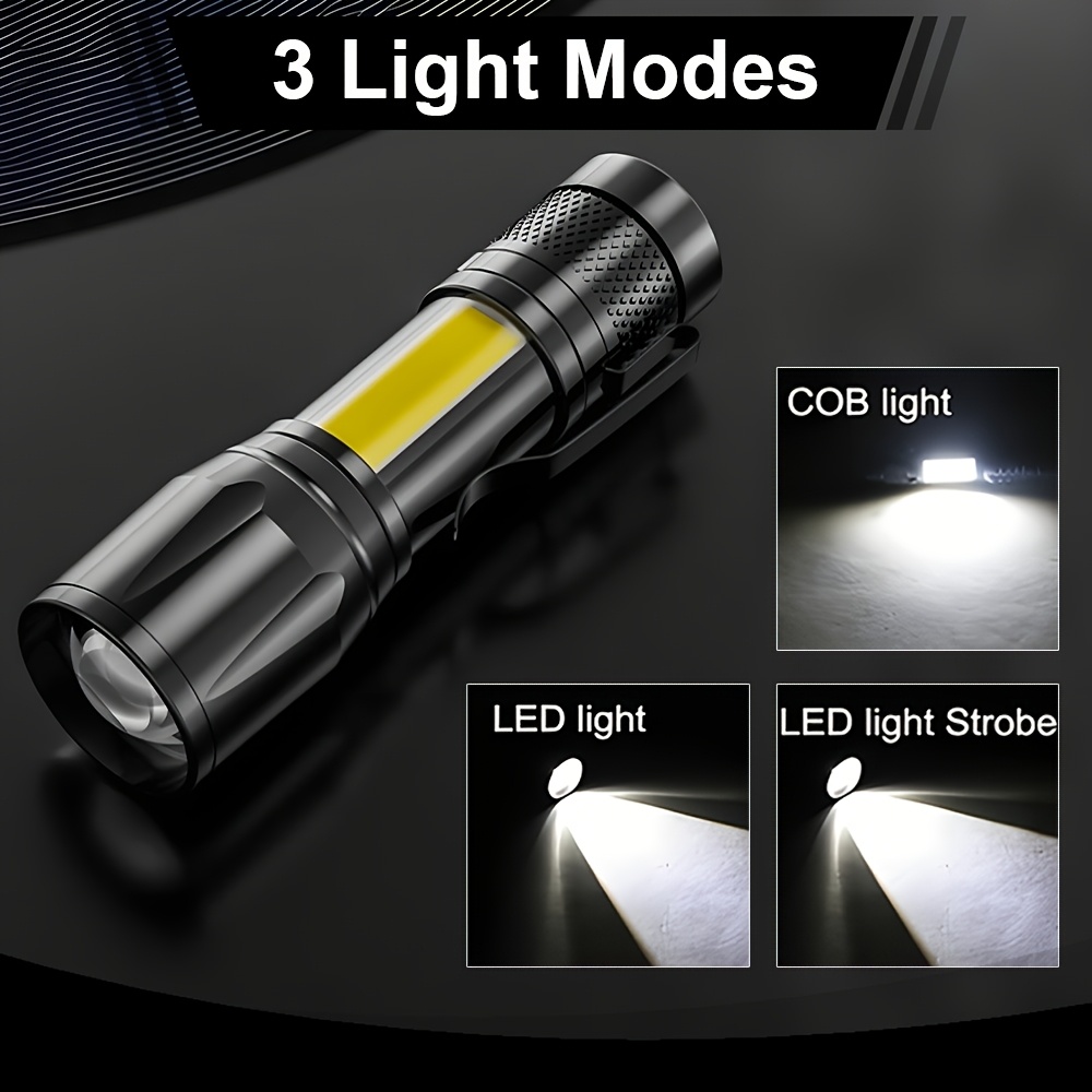 Mini LED Flashlight COB+XPE Po - Outdoor Lighting Black review and price