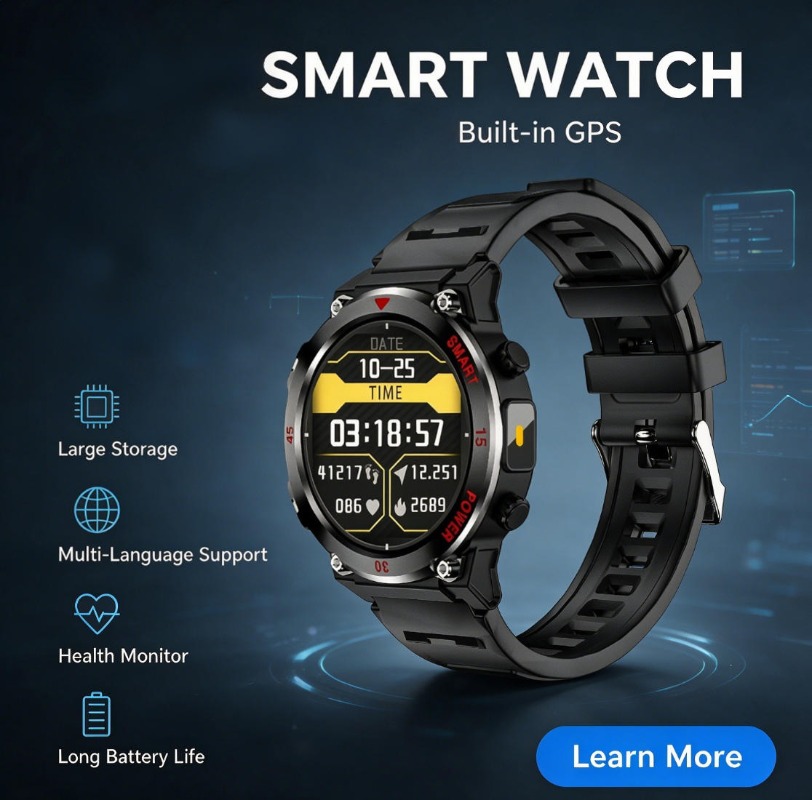 GPS Outdoor Sports Smartwatch, - Outdoor Lighting Track review and price