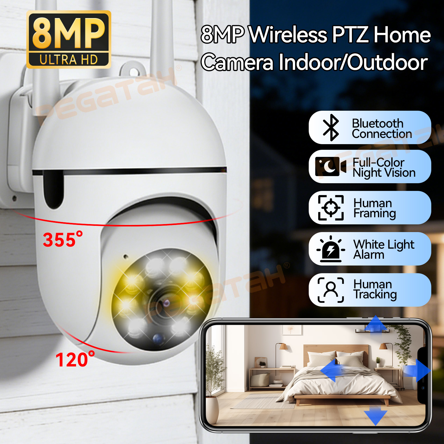 8MP 2.4G Wifi IP CCTV Camera C - Outdoor Lighting Track review and price