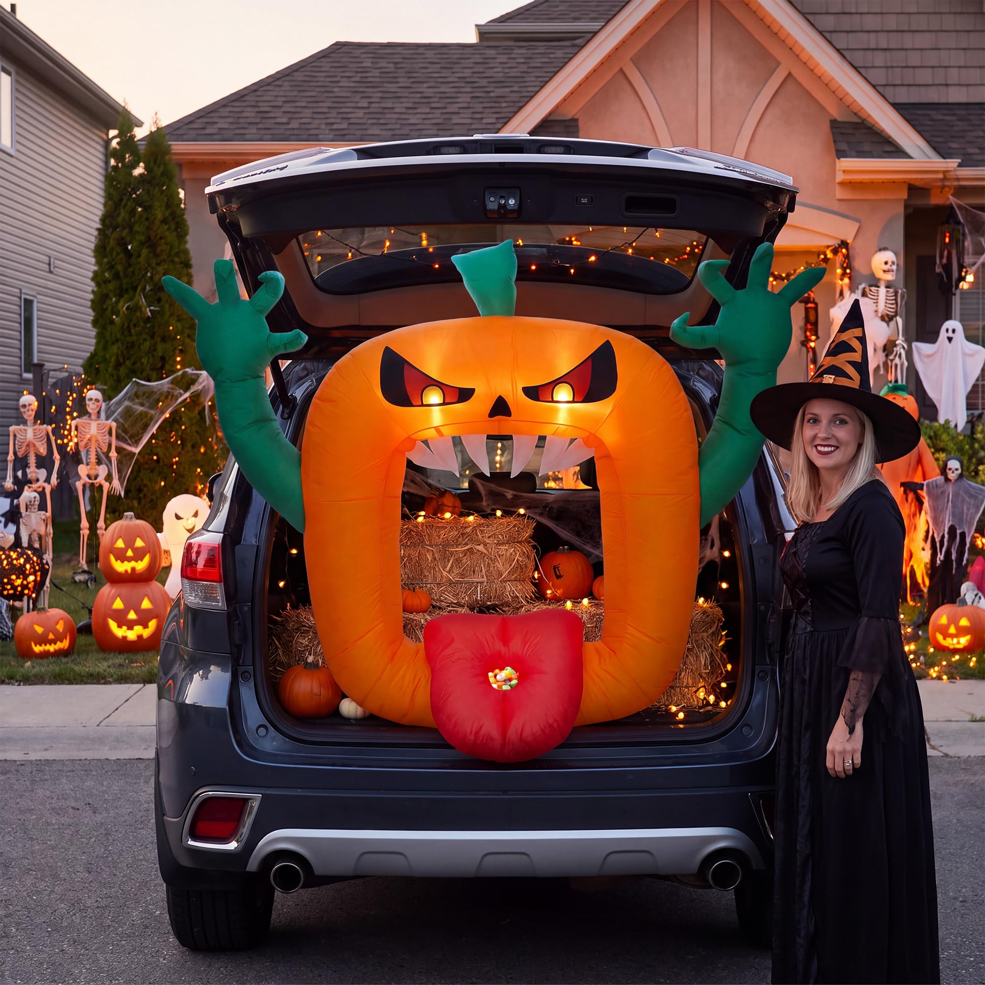 6FT Halloween Inflatables Scar - Outdoor Lighting Effects review and price