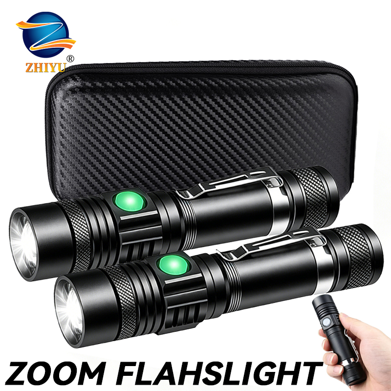 T6 LED Rechargeable Flashlight - Outdoor Lighting Black review and price